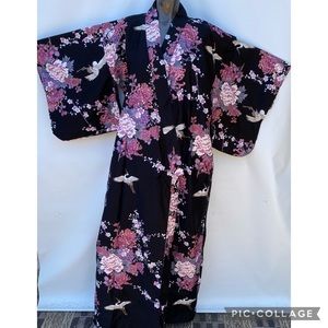 Floral Boho Japanese Cotton Kimono Size L